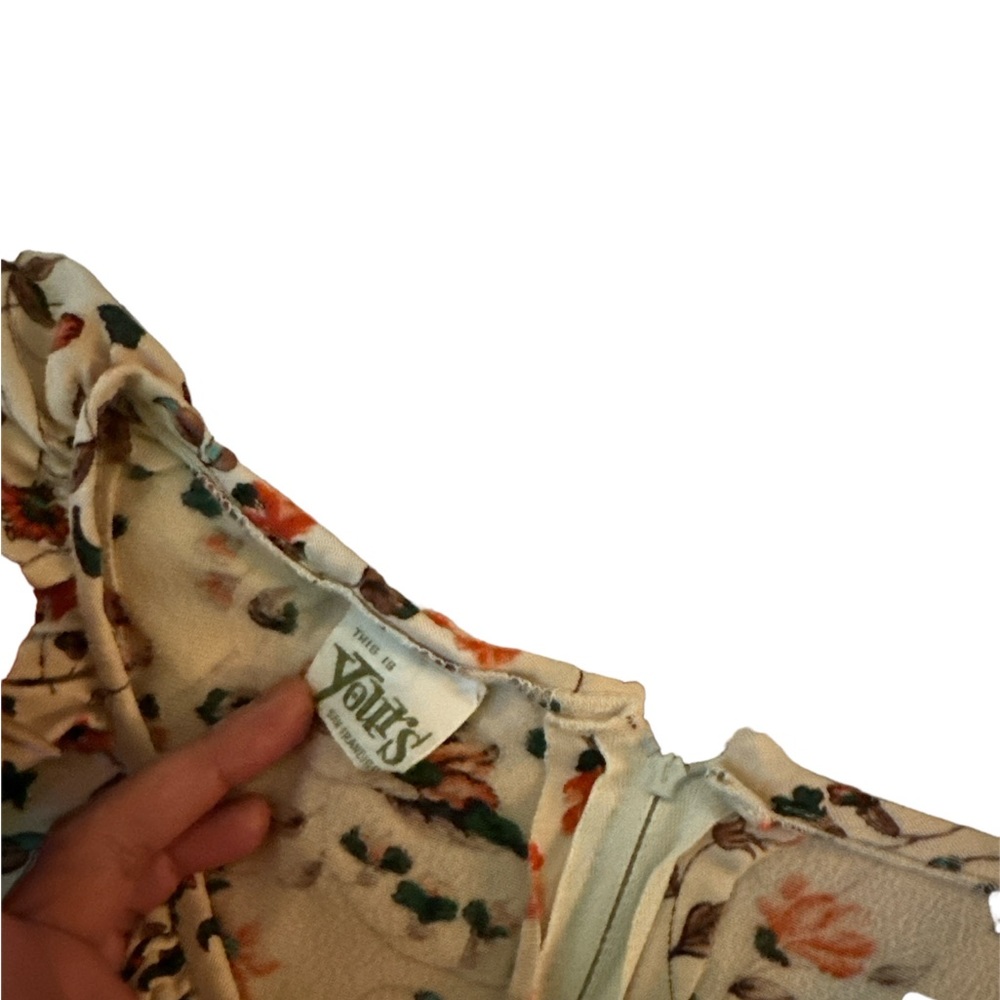 Vintage 1970s Floral Beige Prairie Maxi Dress by This Is Yours San Franc… - Picture 5 of 5